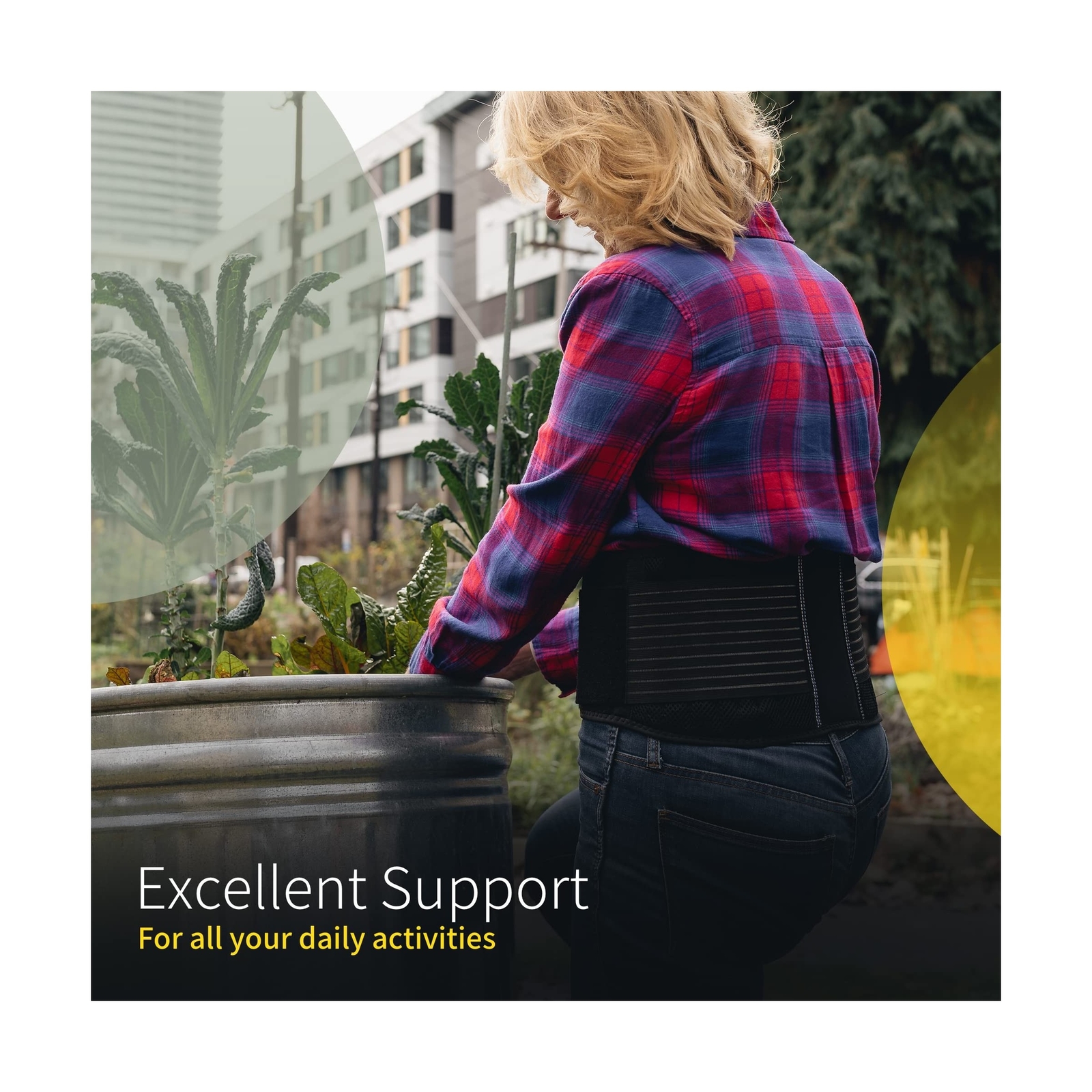 BraceUP Lower Back Brace for Men and Women – Breathable Waist Lumbar Back Sup…