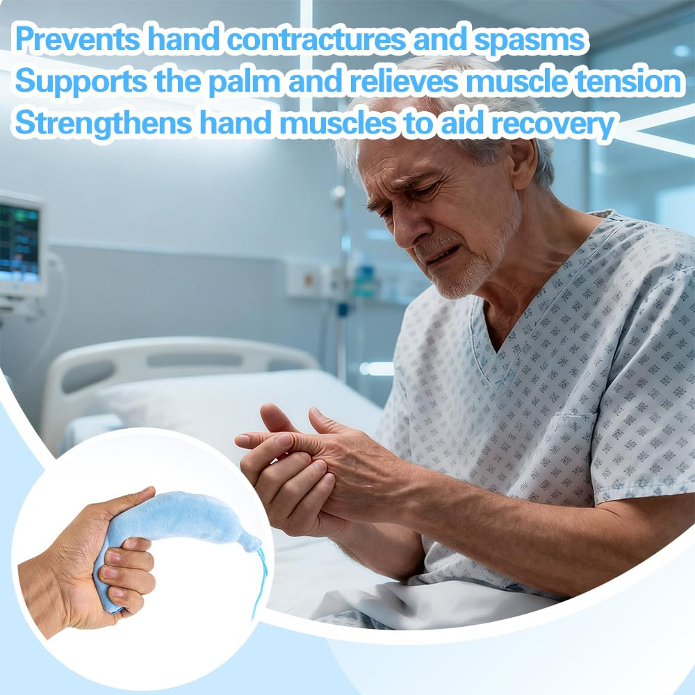 4 Pcs Palm Protector Hand Contracture Cushion with Finger Wands | Support Preven
