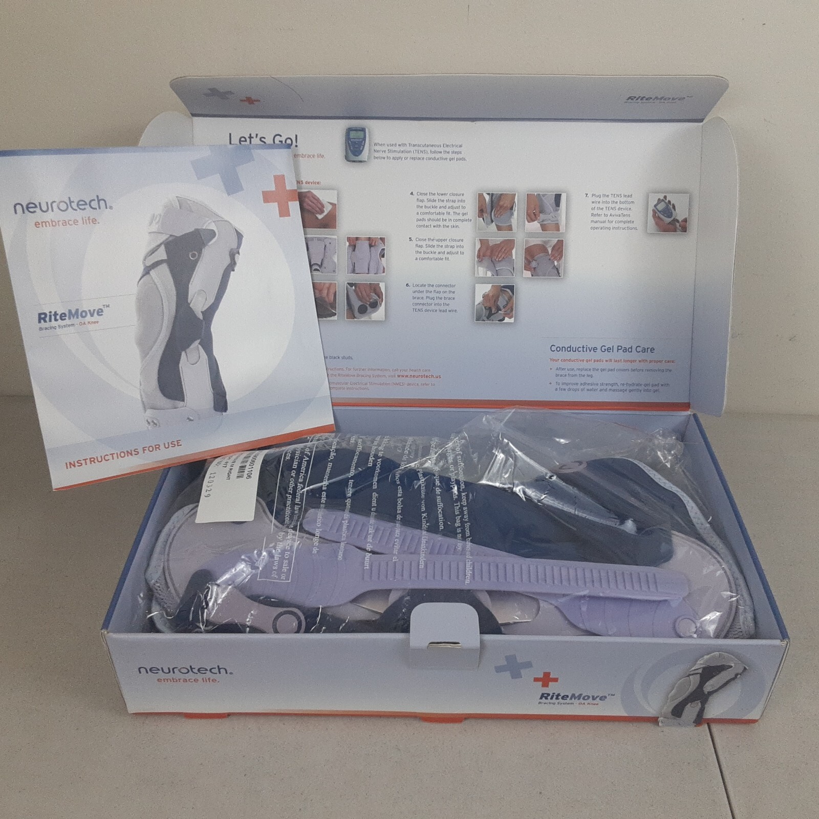 Neurotech RiteMove OA Knee Brace Right Medium Rehab TENS Compatible