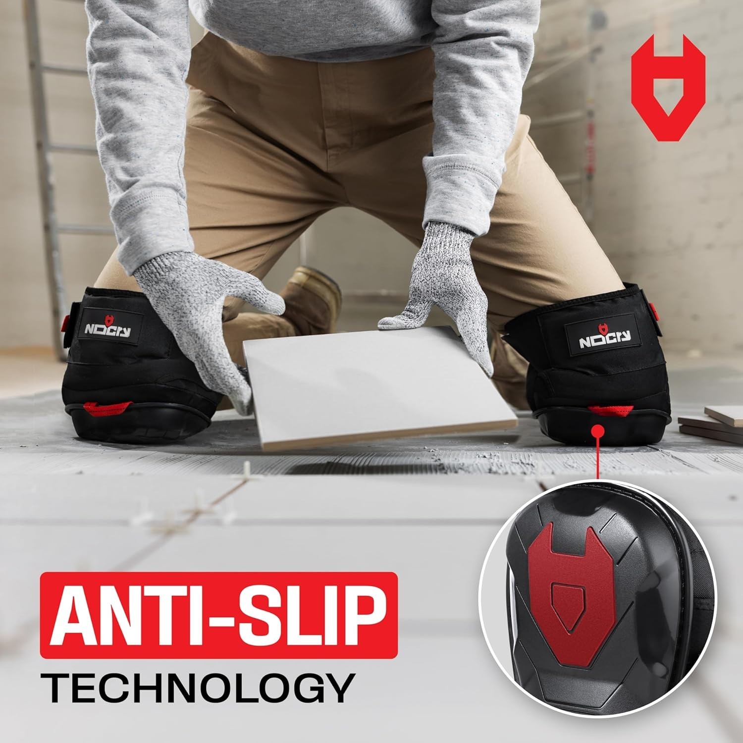 Protectoras de rodillas para hombres con soporte de tobillo y capa