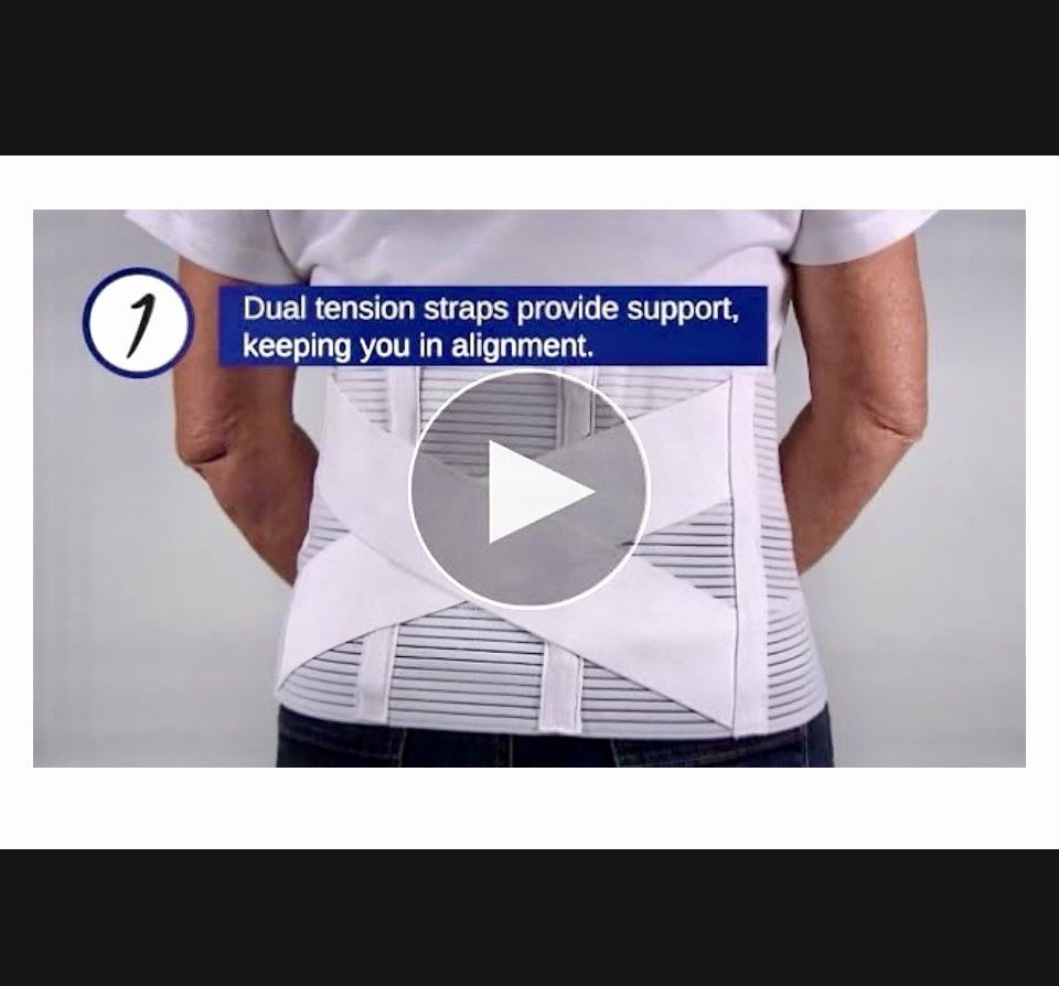 Spine Align Back Brace Size M Adjustable Support Belt White Men/ Women