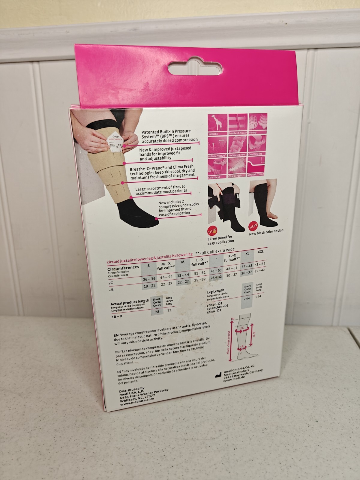 Medi Circaid Juxtafit Lower Leg Inelastic Compression EZ On X LARGE Short 28cm