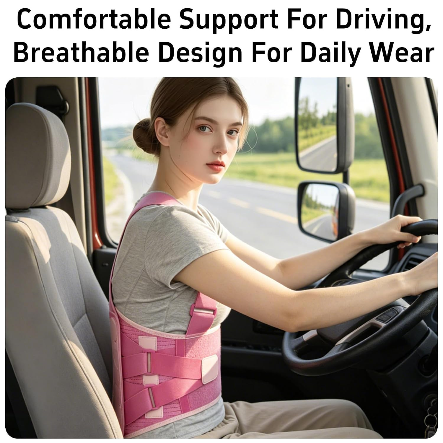 Back Brace for Women Men Lower Support Belt Braces Lifting Work Lift Heavy | Pai
