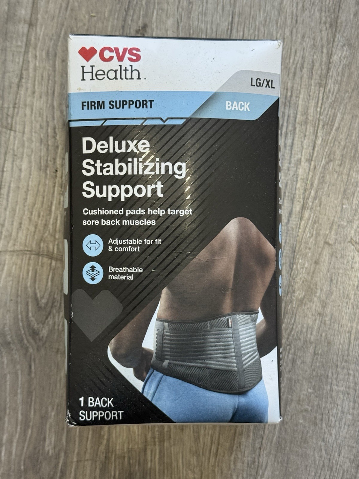 DELUXE STABILIZING SUPPORT FOR BACK, NIB, LG/XL, FIRM SUPPORT