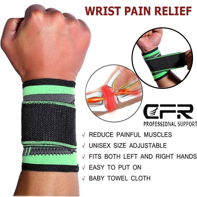 Adjustable Compression Wrist Support Strap Brace Weight Lifting Pain Gym Sport