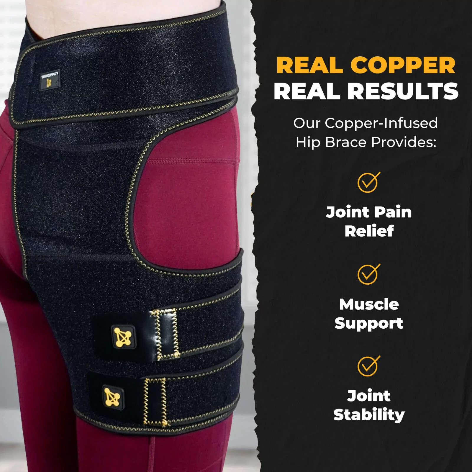 CopperJoint Hip Brace Sciatica Nerve Pain Relief Compression Support Spandex SBR