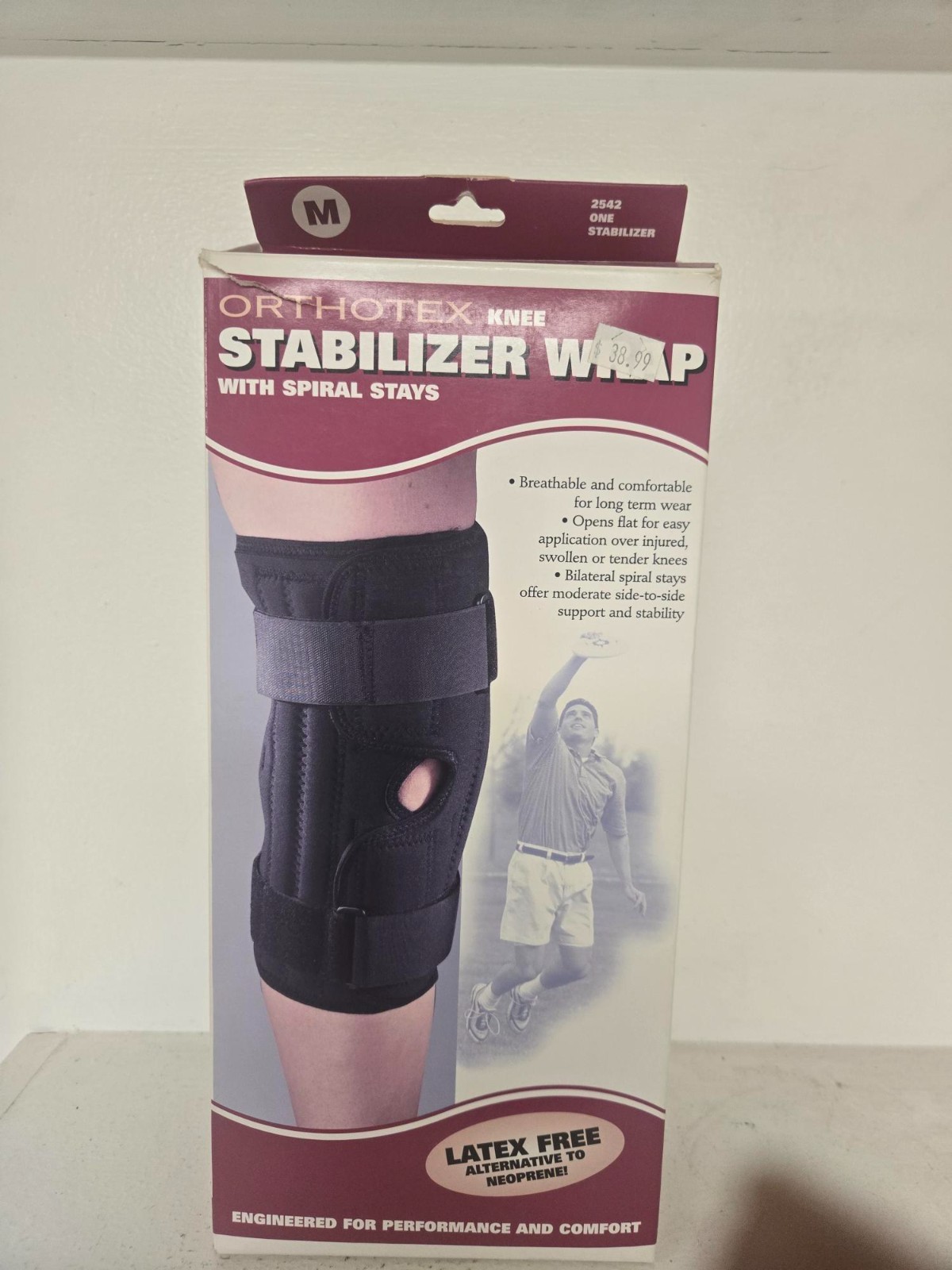 Orthotex Knee Stabilizer Wrap with Spiral Stays – Medium