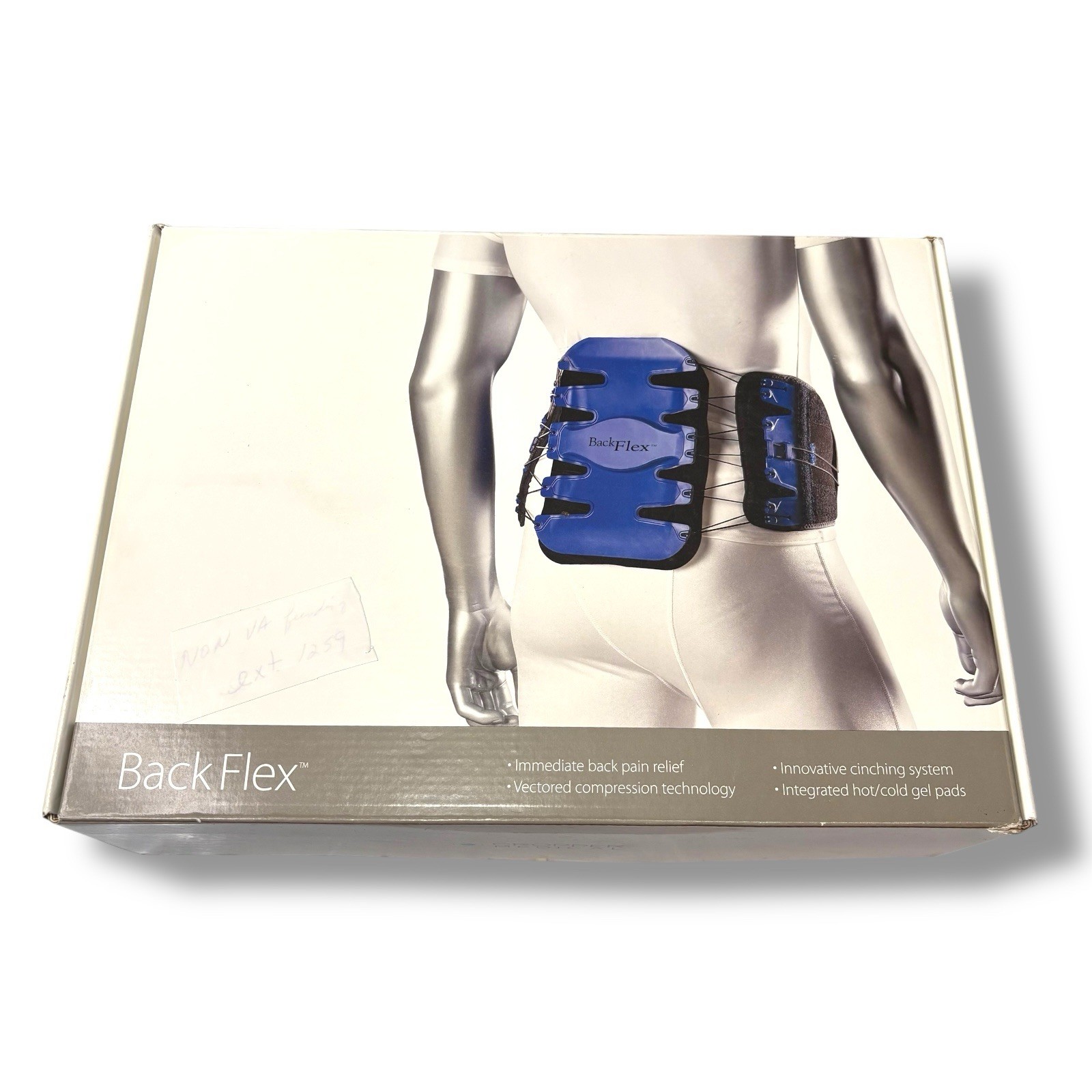 BioSkin Back Flex Lumbar Brace # 37303 Size 1 28-34” Hot-Cold Gel Pads NEW
