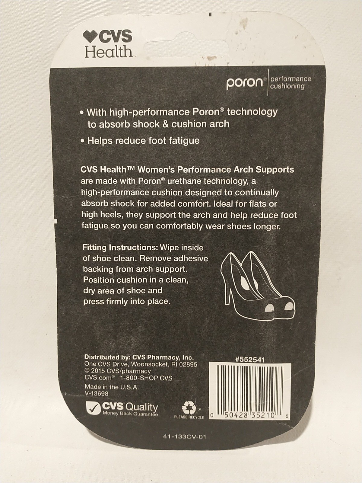 CVS Health Womens Performance Arch Support Poron Cushioned 11 Pair For All Shoes