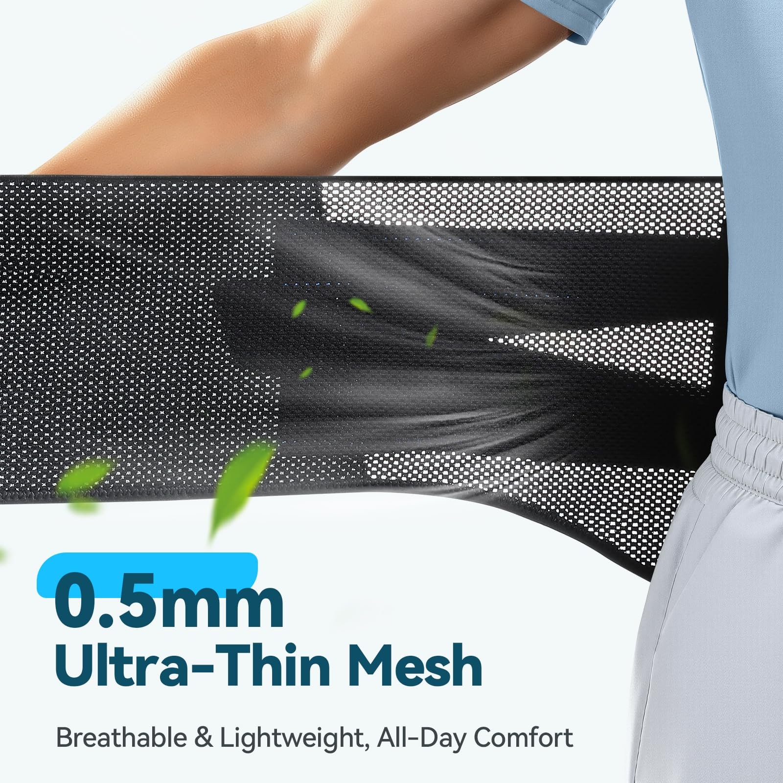 AGPTEK Back Brace for Lower Pain Relief, Breathable Air Mesh Large