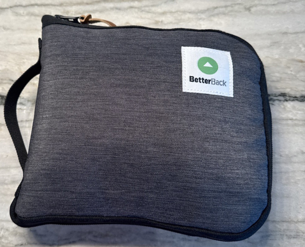 BetterBack Luxe Memory Foam Perfect Posture Improvement Relieves Back Pain Black