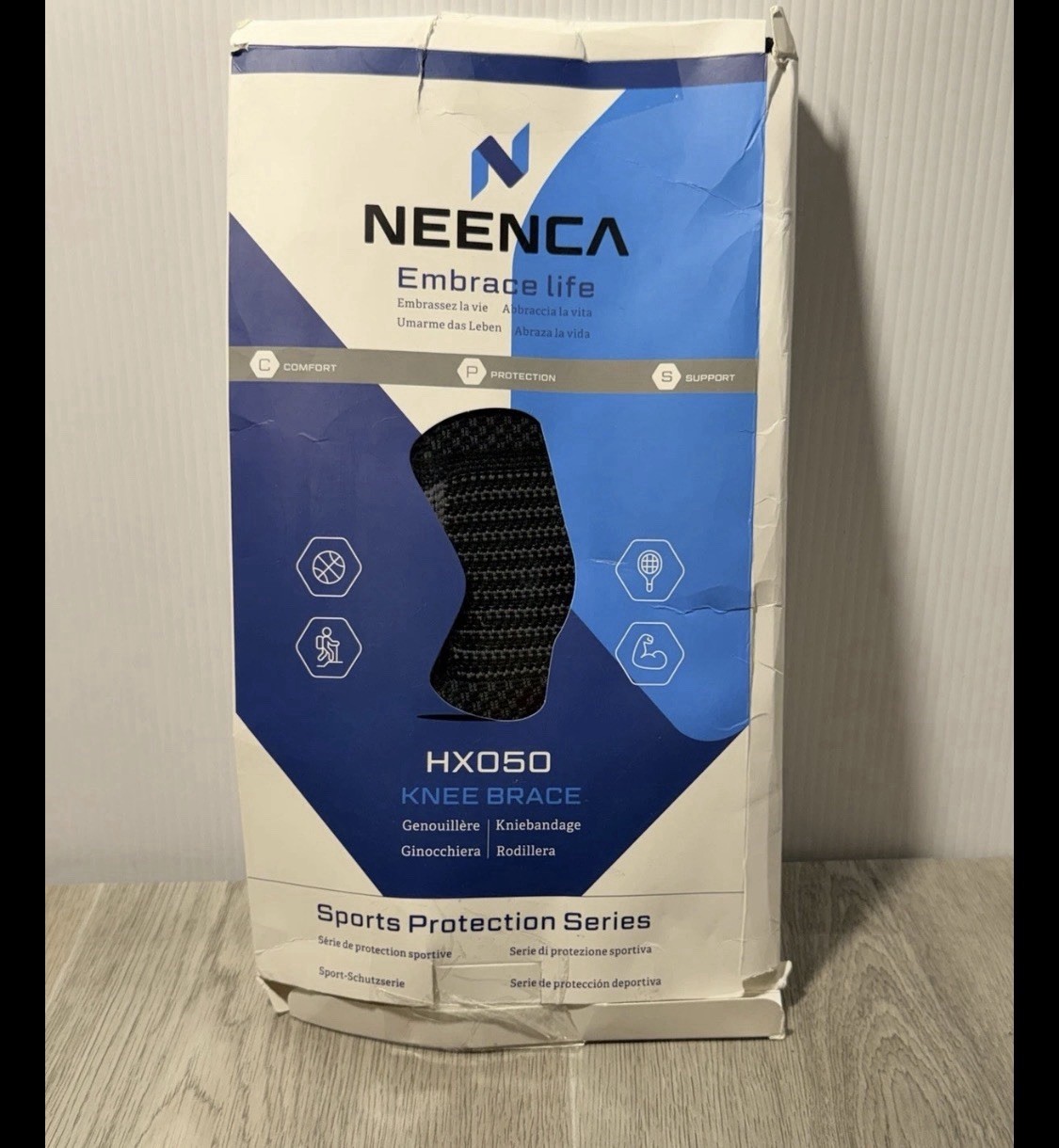 Medical Knee Compression Sleeve Brace, New Damaged Box