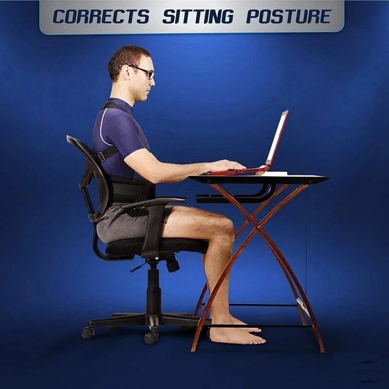 Posture Corrector Support Magnetic Back Shoulder Brace Belt Band for Men Women S
