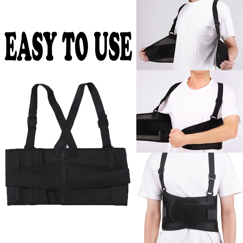 2 Pack Weight Lift Lumbar Lower Back Waist Support Belt Brace Suspender Work