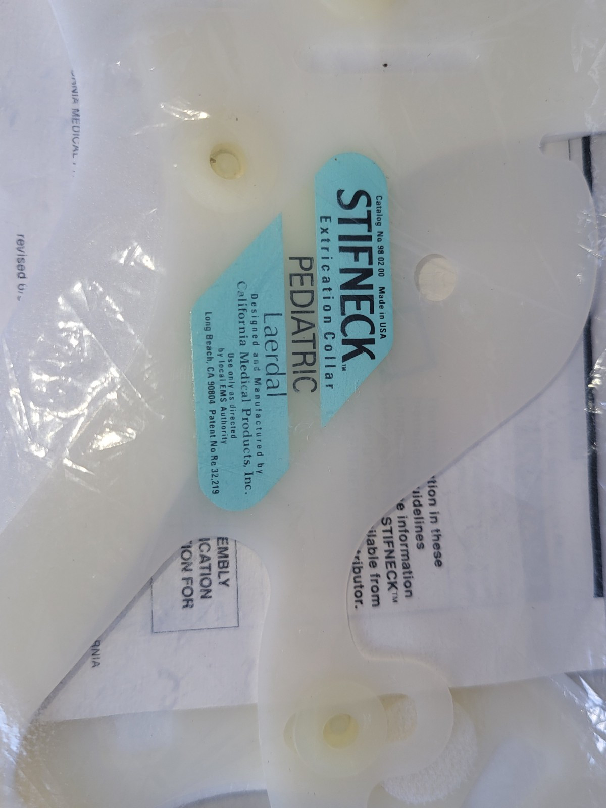 Laderal Stiffneck Pediatric Cervical Collar EMS Ambulance MRI X-Ray