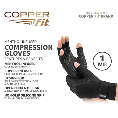 Ice Compression Gloves Copper Fit Unisex Adult Cold Therapy Arthritis Gloves