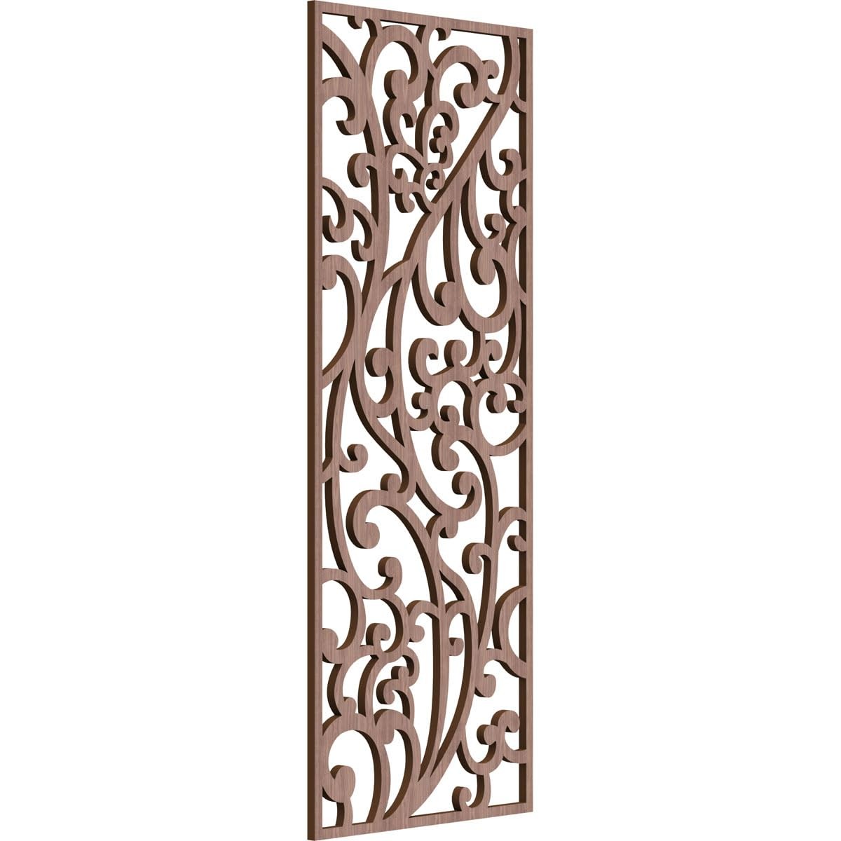 11 3/8×29 3/8×1/4 Inch Woodhaven Decorative Fretwork Wood Wall Panel Walnut