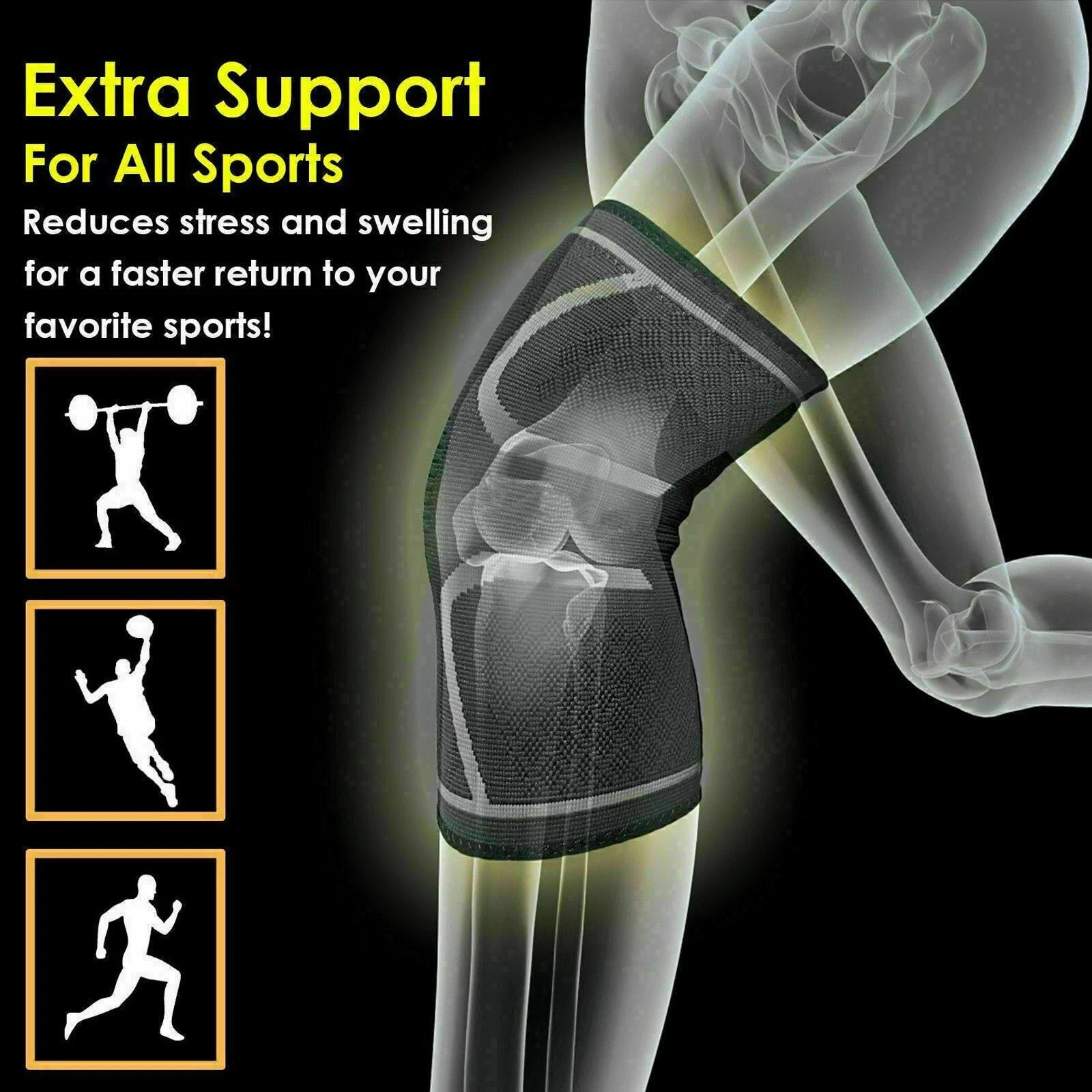 1PC of Compression Knee Pad,Knee Braces protector for Arthritis Joint Support