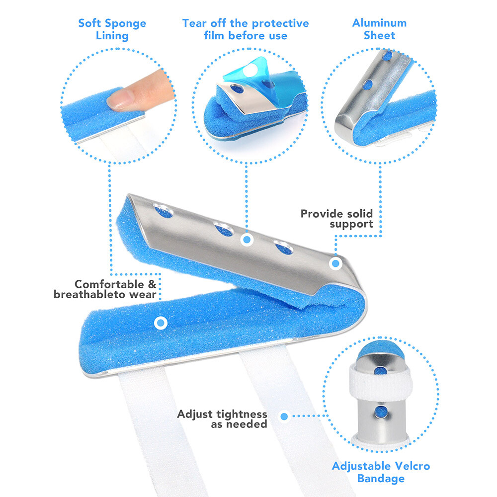 Trigger Finger Splint Brace for Arthritis Straightener Support Protector Metal