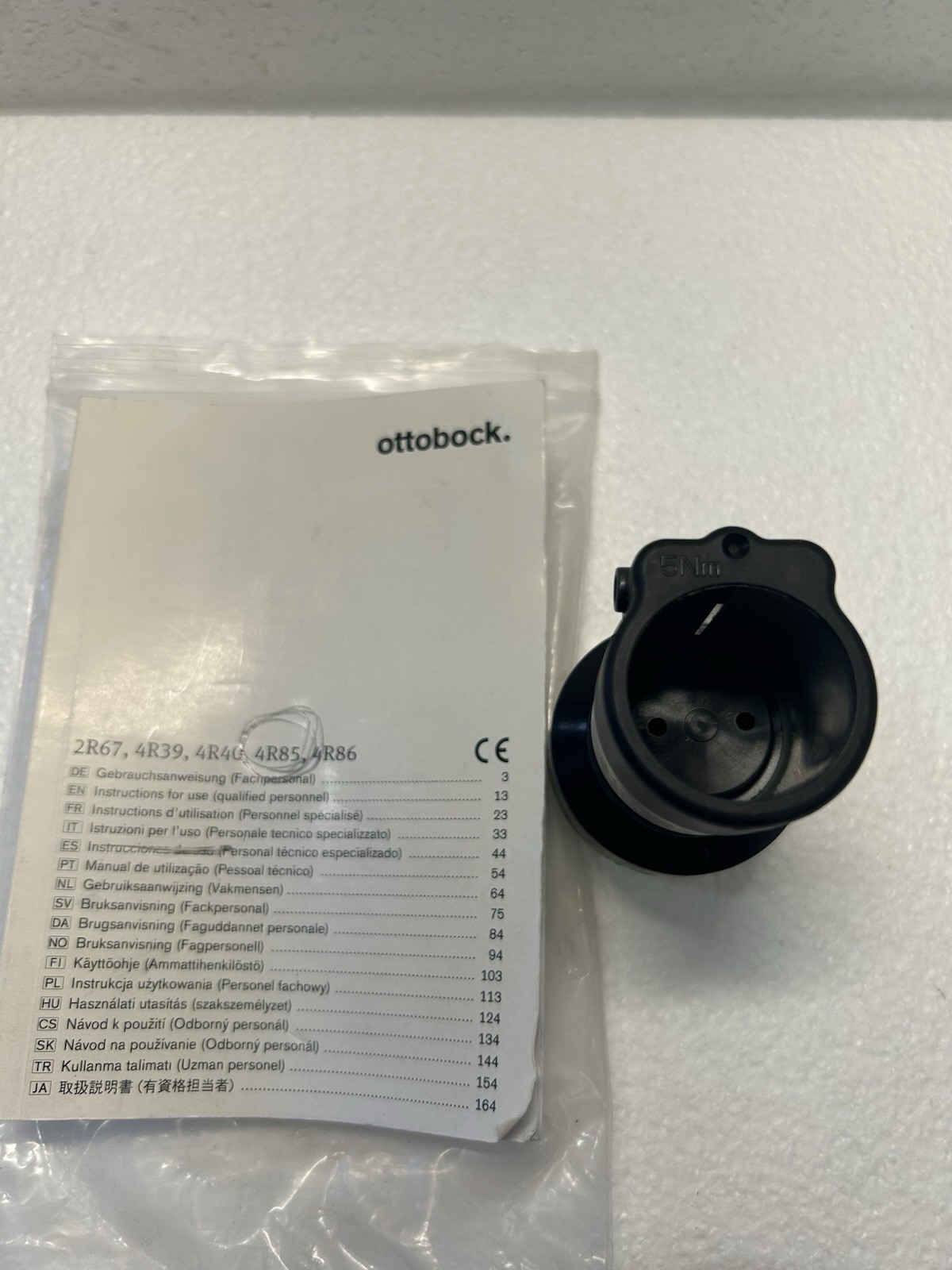 Ottobock 4R85 Torsion Adapter 30 mm Tube Inox Modular Rotator Black/Silver