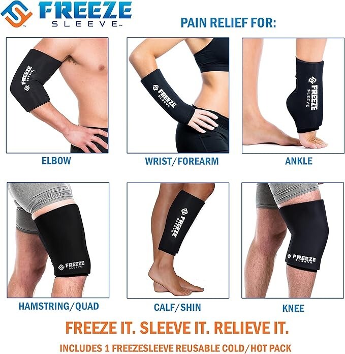 Freeze Sleeve Cold Therapy Compression Sleeve Size Large