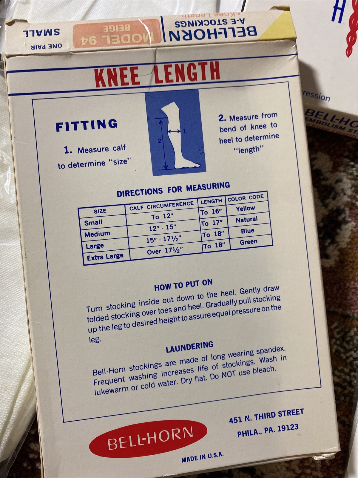 Futuro Anti-Embolism Knee Length Closed Toe Stockings, “Size Small White 4 Pk
