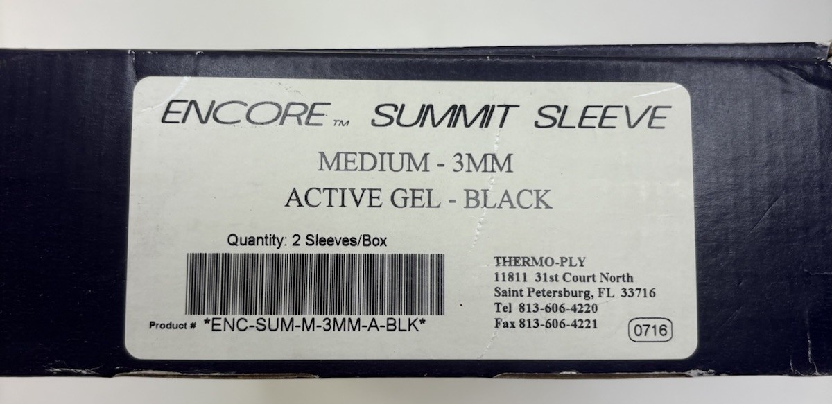 Encore Gel Thermo-Ply Prosthetic Product, MEDIUM 3MM Black