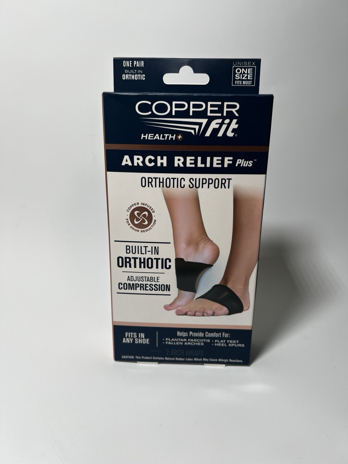 Copper Fit Health+ Arch Relief Compression Wraps With Built-In Orthotic Support