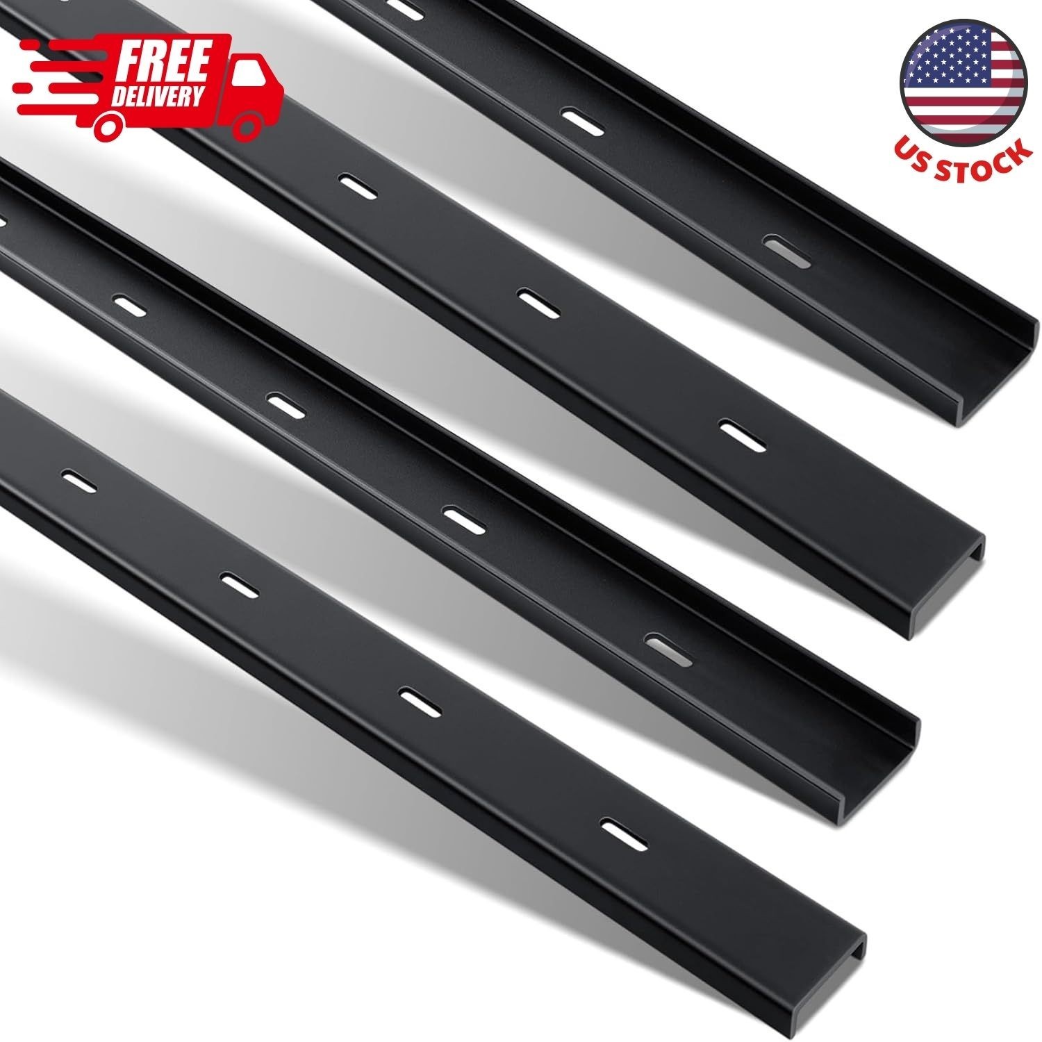 4Pcs 32″ L X 2″ W C Channel Steel Support Metal Support Bracing Hidden C Bracket