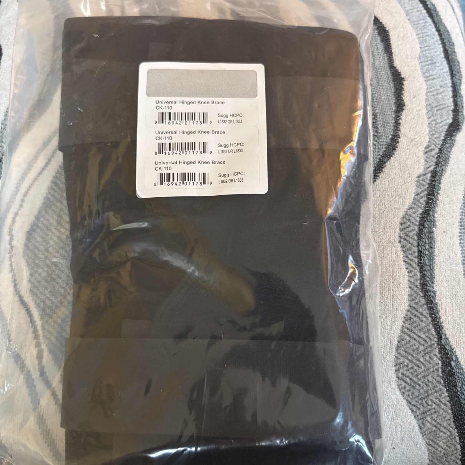 Comfortland CK-110 Universal Hinged Knee Brace NEW Black