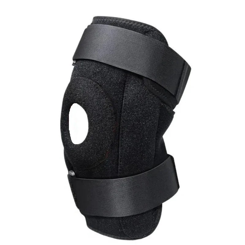 Knee Brace Compression Sleeve Hinged Joint Support Open Patella Stabilizer Wrap
