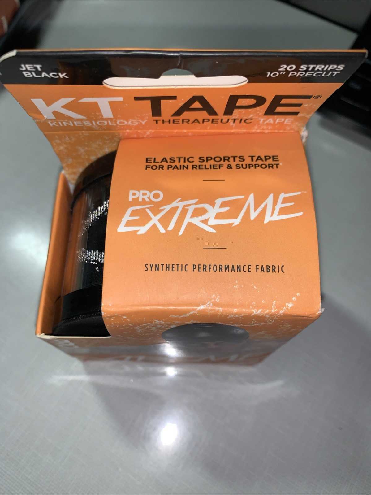 KT Tape Kinesiology Tape Pro Extreme Strips Jet Black 20 EA