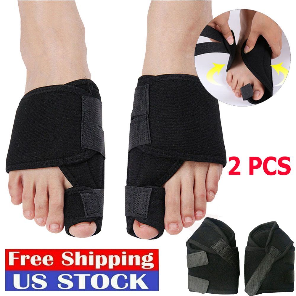 Toe Corrector Hallux Valgus Big Bunion Splint Straightener Foot Relief Pain Nigh