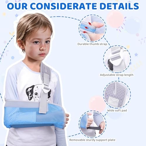 Arm Sling for Kids, Arm Brace with Support Plate, Arm Support Sling Small