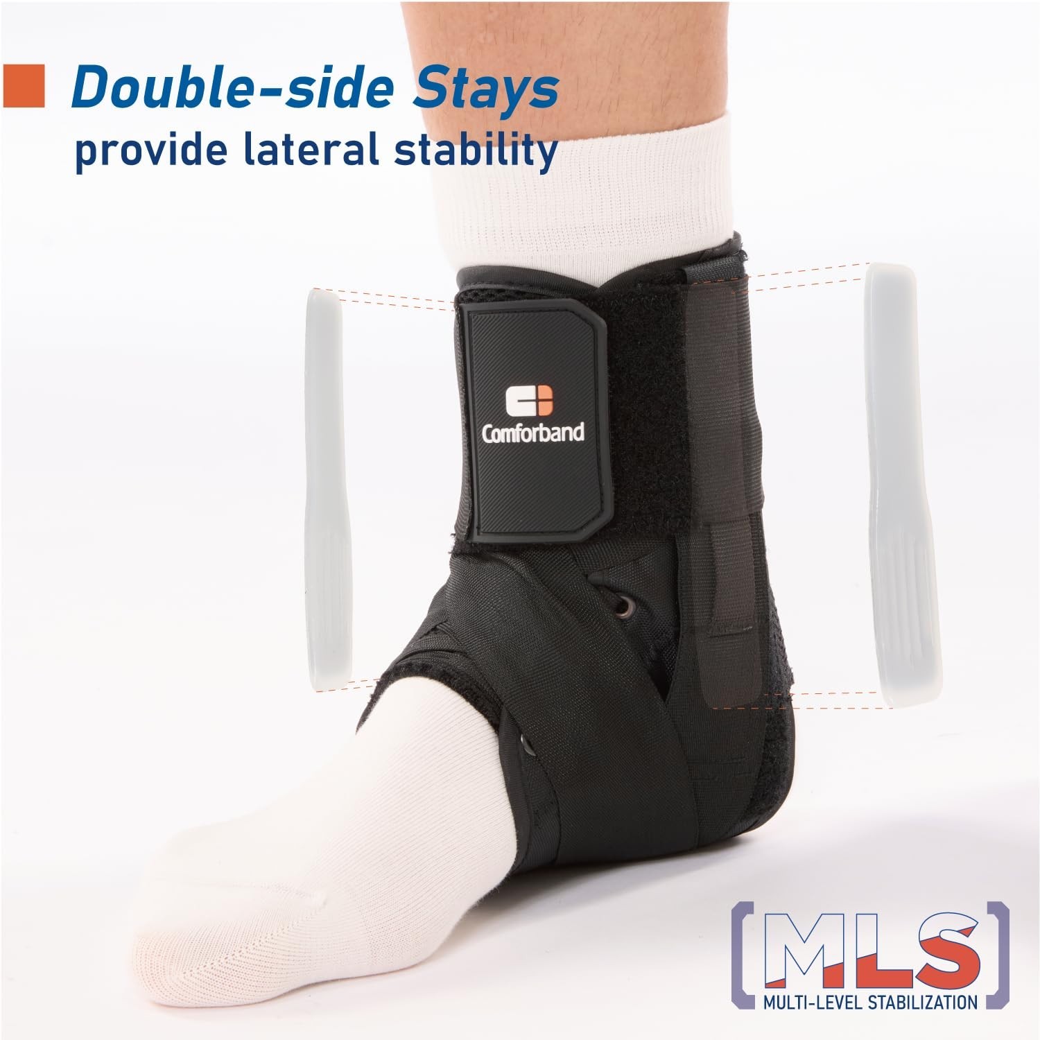 Lace-Up Ankle Brace for Sprained Ankle, Adjustable Stabilizer for Injury Reco…