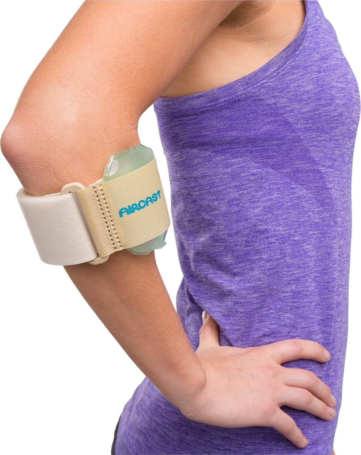 Soft Foam Pneumatic Elbow Support — Optimal Comfort for Tennis & Golfers, Beige