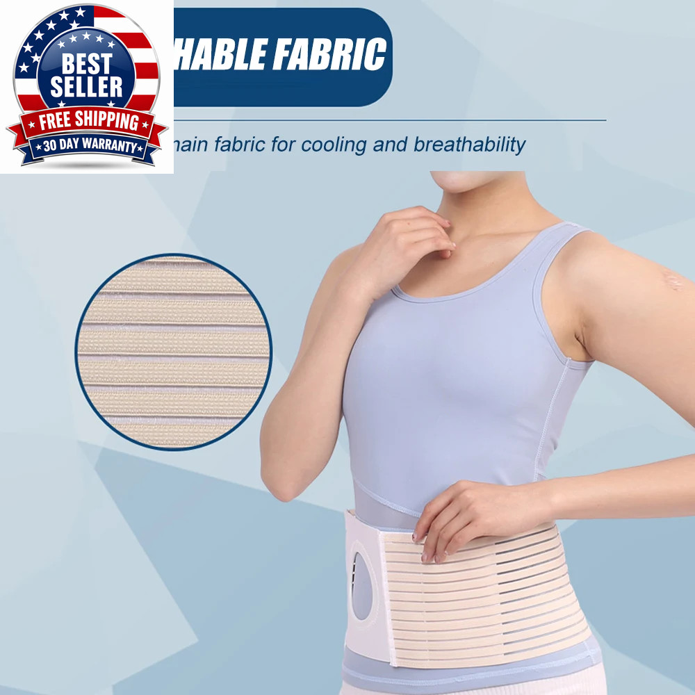 Ostomy Belt for Men and Women, Ostomy Hernia Support Belt, Abdominal Binder Brac