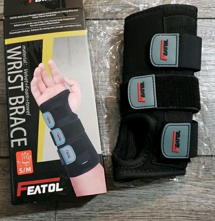 FEATOL Wrist Brace Support & Stability Aching Wrist & Carpal Tunnel Syndrome