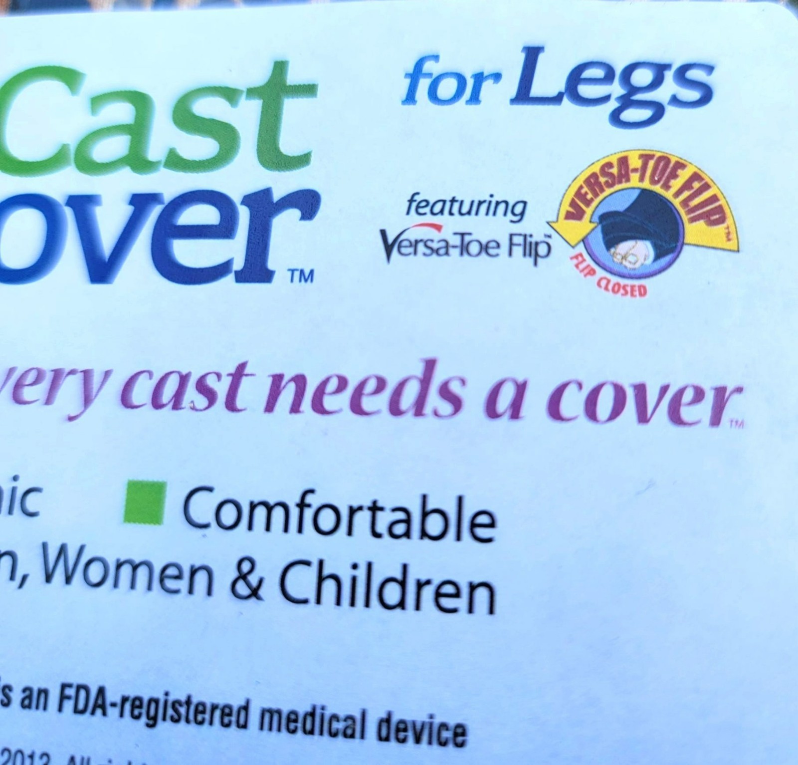 Blue Cast Cover for Legs Colorful with Toe Navy Comfortable S/M SM123-127