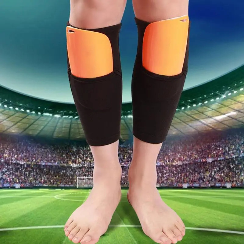 Shin guard football insert mesh elastic breathable socks double-layer fixed adul