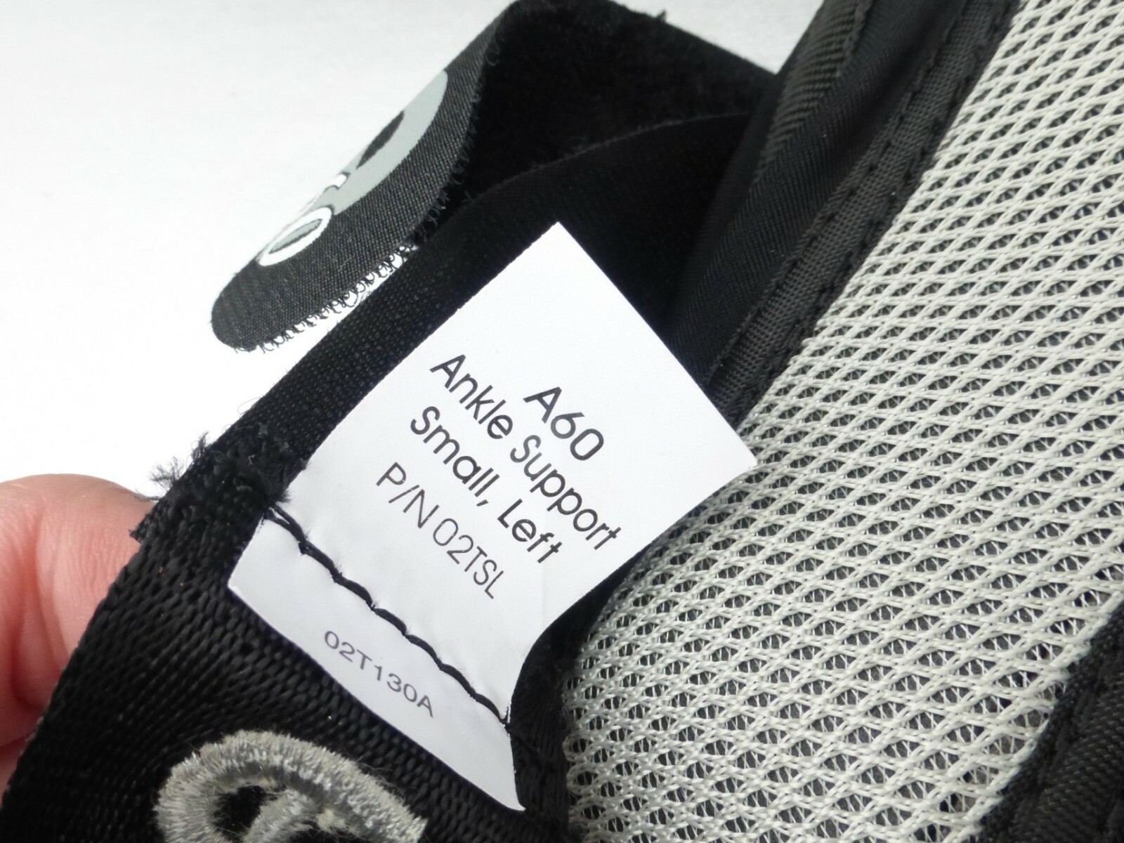 Aircast A60 Left Ankle Support Stabilizer Size Small Black Lightweight Fabric