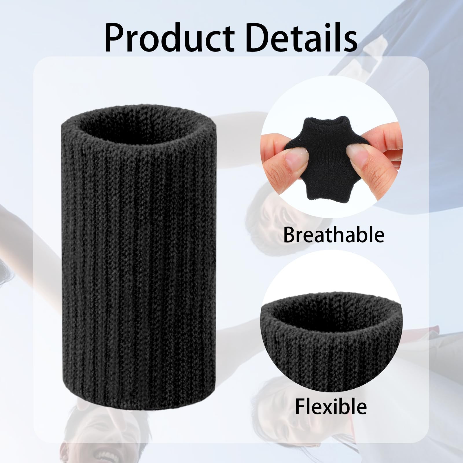 20 Pcs Finger Sleeves Protector Compression Elastic Thumb Brace Support