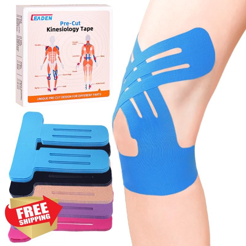 IEADEN Kinesiology Tape Blue 10 Pcs Knee Support