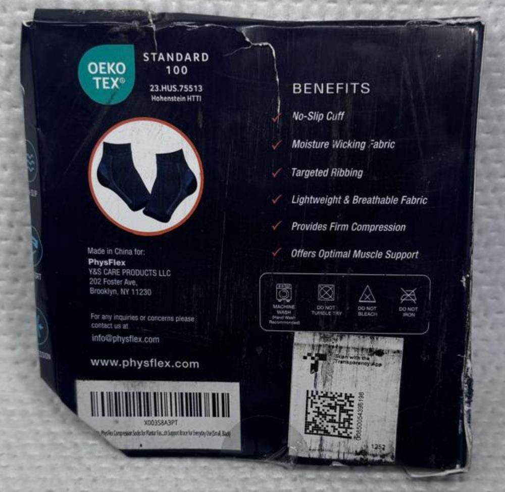 PhysFlex Compression Socks for Plantar Fasciitis, Achilles Tendonitis Relief