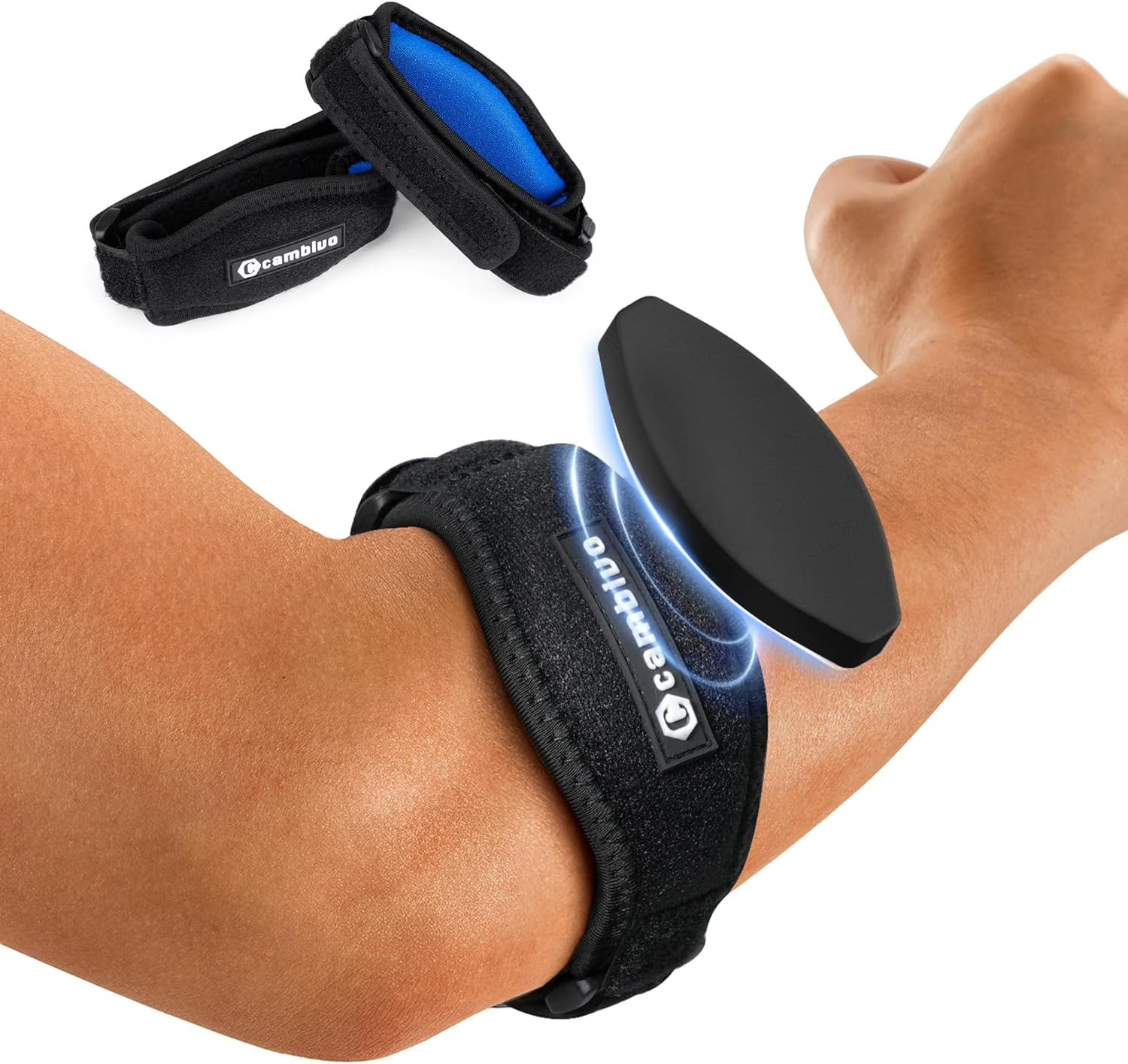 Tennis Elbow Brace for Men and Women, Adjustable Elbow Support Strap wit