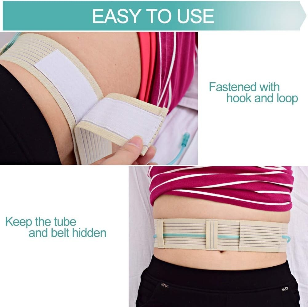 Breathable Peritoneal Dialysis Belt PD Catheter Holder G Peg Feeding Tube Cover