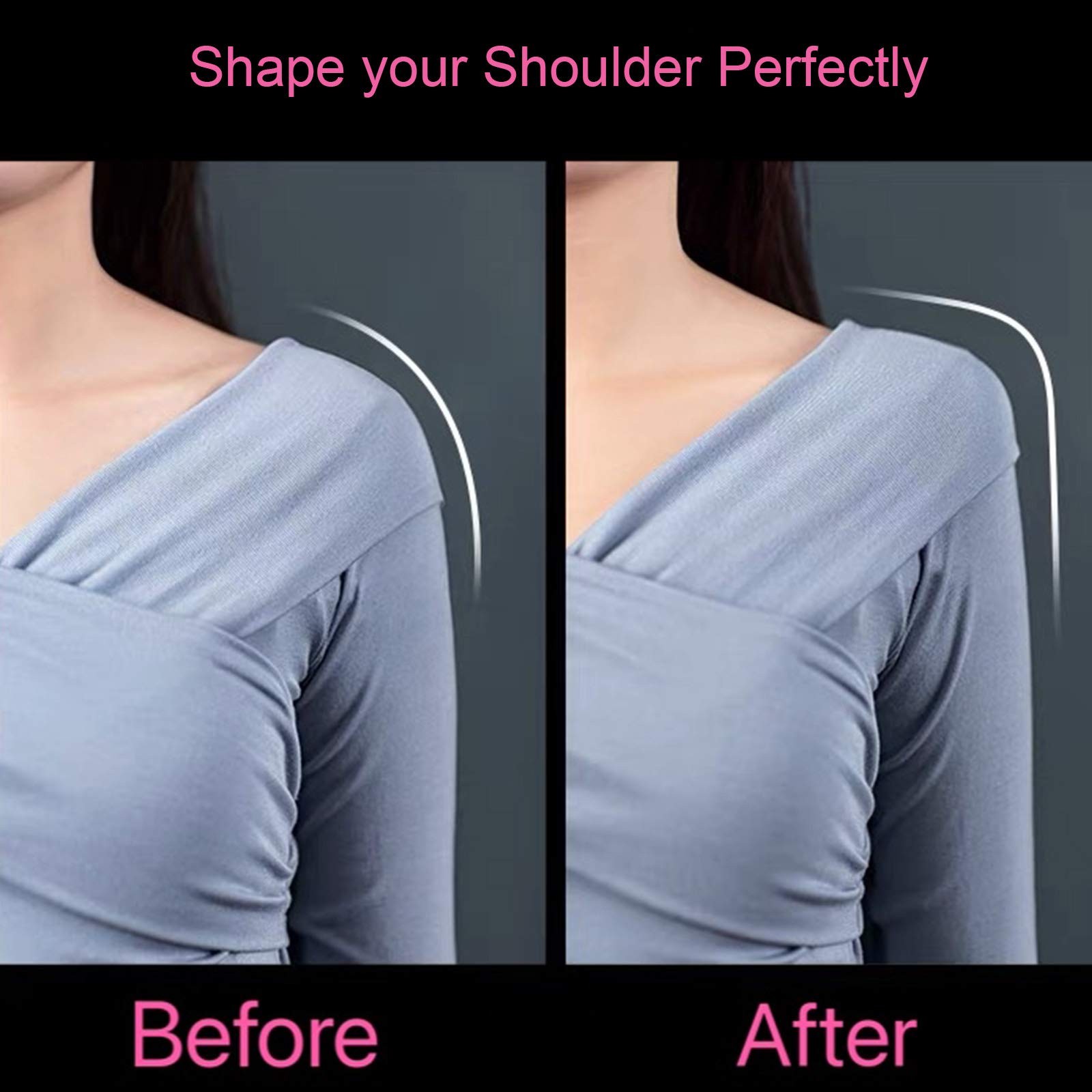 3 Pairs/Set Soft Reusable Shoulder Push-Up Pads, Breathable Silicone Adhesive…
