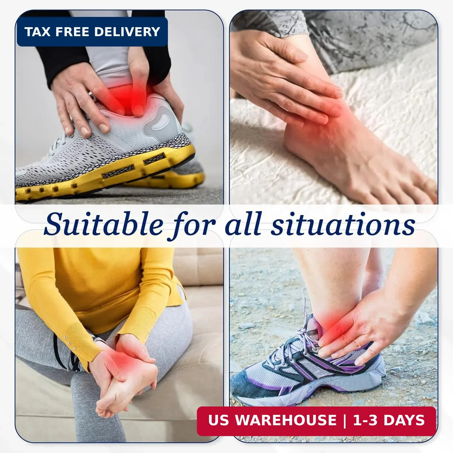 2 Pcs Achilles Tendon Heel Protector Compression Padded Sleeve Socks Premium Gel