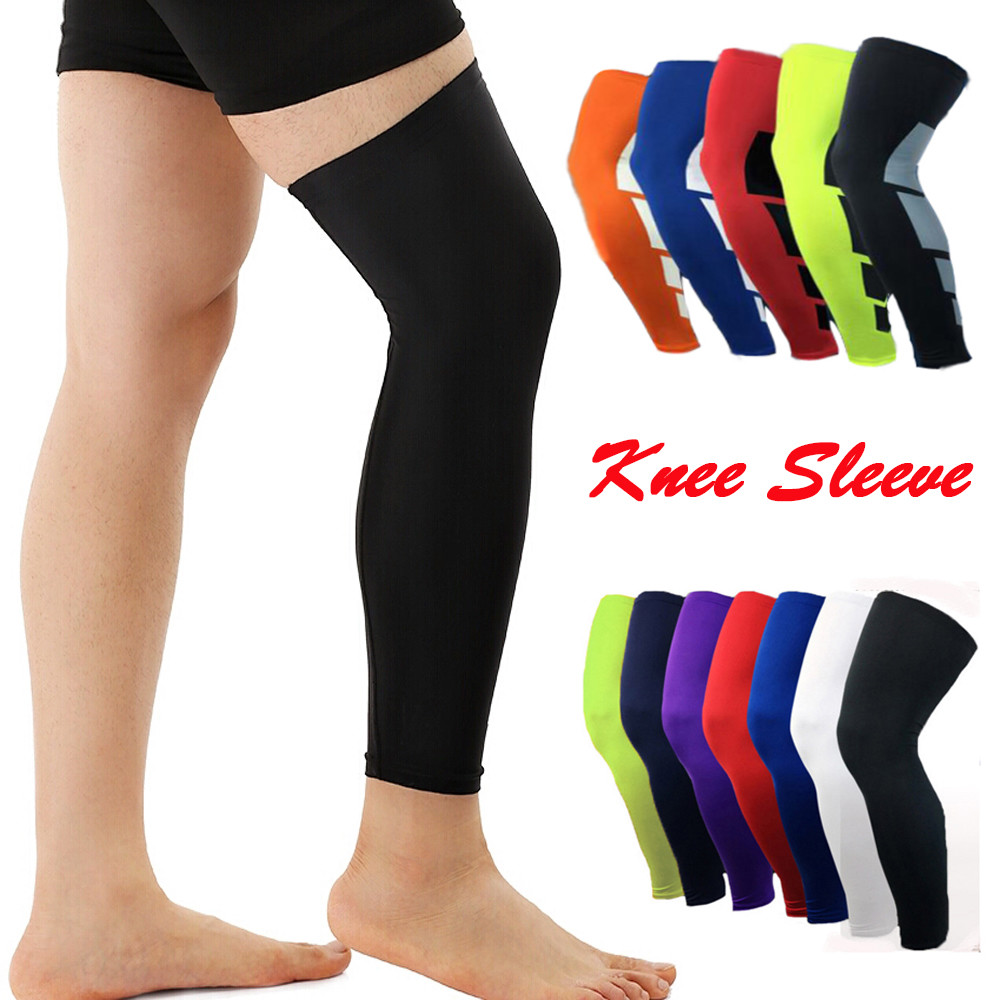 Long Compression Knee Brace Basketball High Support Leg Thigh Sleeves Men Women