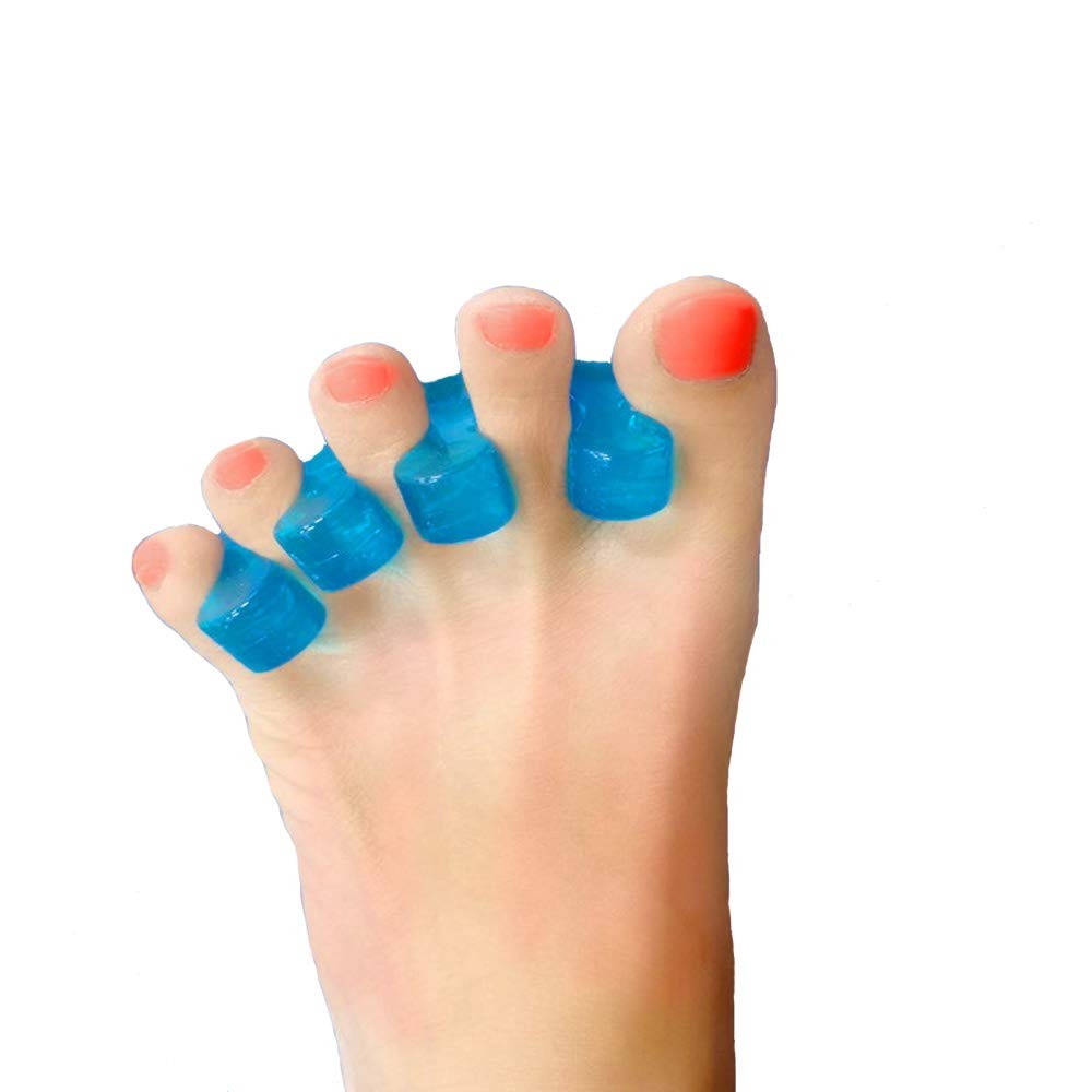 One Pair Yoga Toes Blue Toe Stretcher & Toe Separator Stop Foot Pain and Boost A